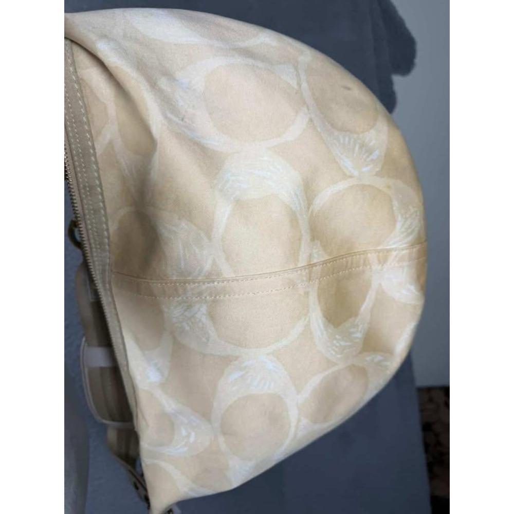 Coach Ergo Signature Hobo Bag Tan Cream Jacquard Brass Hardware M05J-133 - Picture 8 of 8